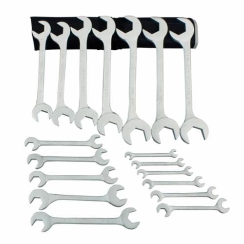 Martin OB18K Angled Head Hydraulic Wrench Set, 18 Pieces, 11/32 to 1-1/2 in, Polished Chrome