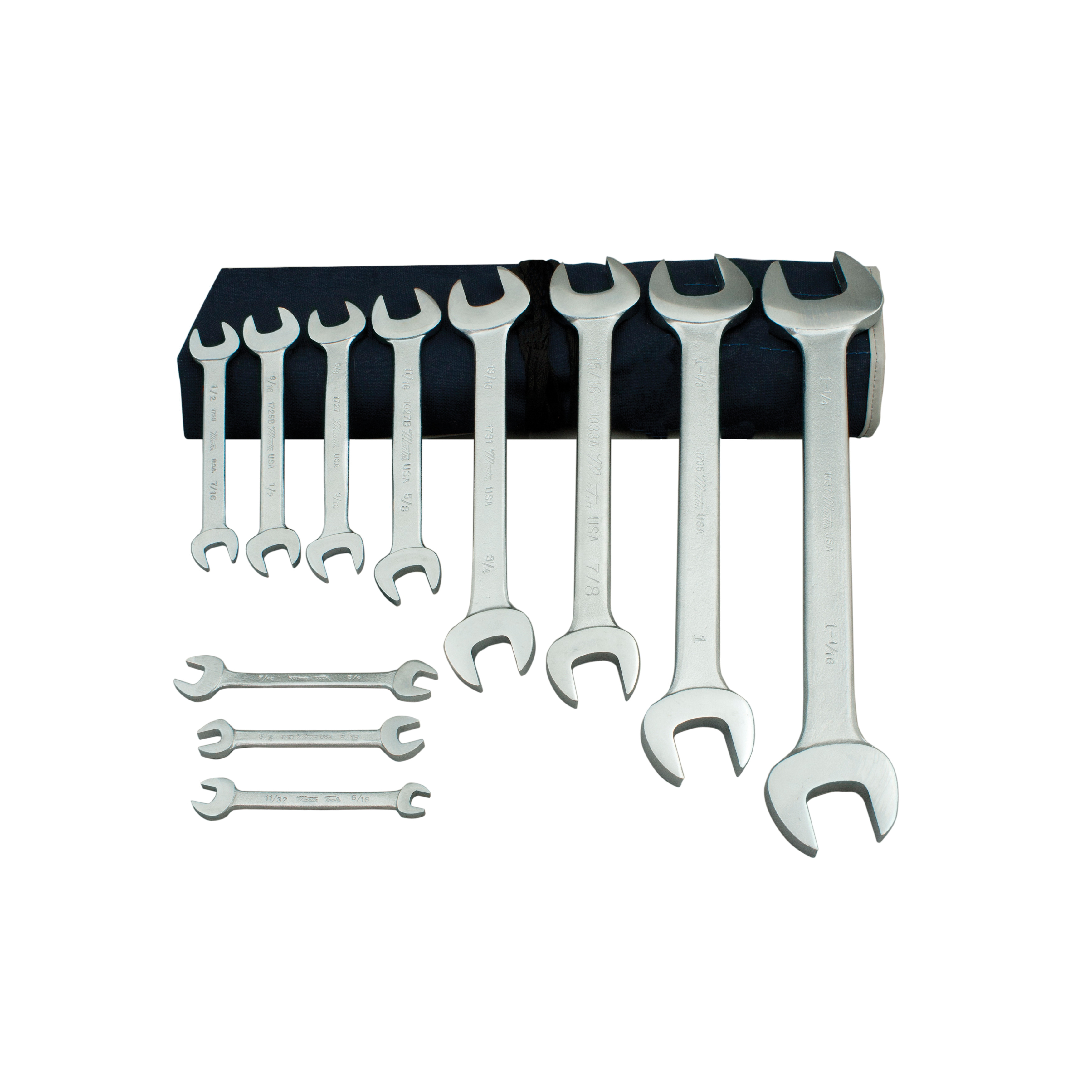 Martin OE11K SAE Wrench Set, 11 Pieces, Polished Chrome