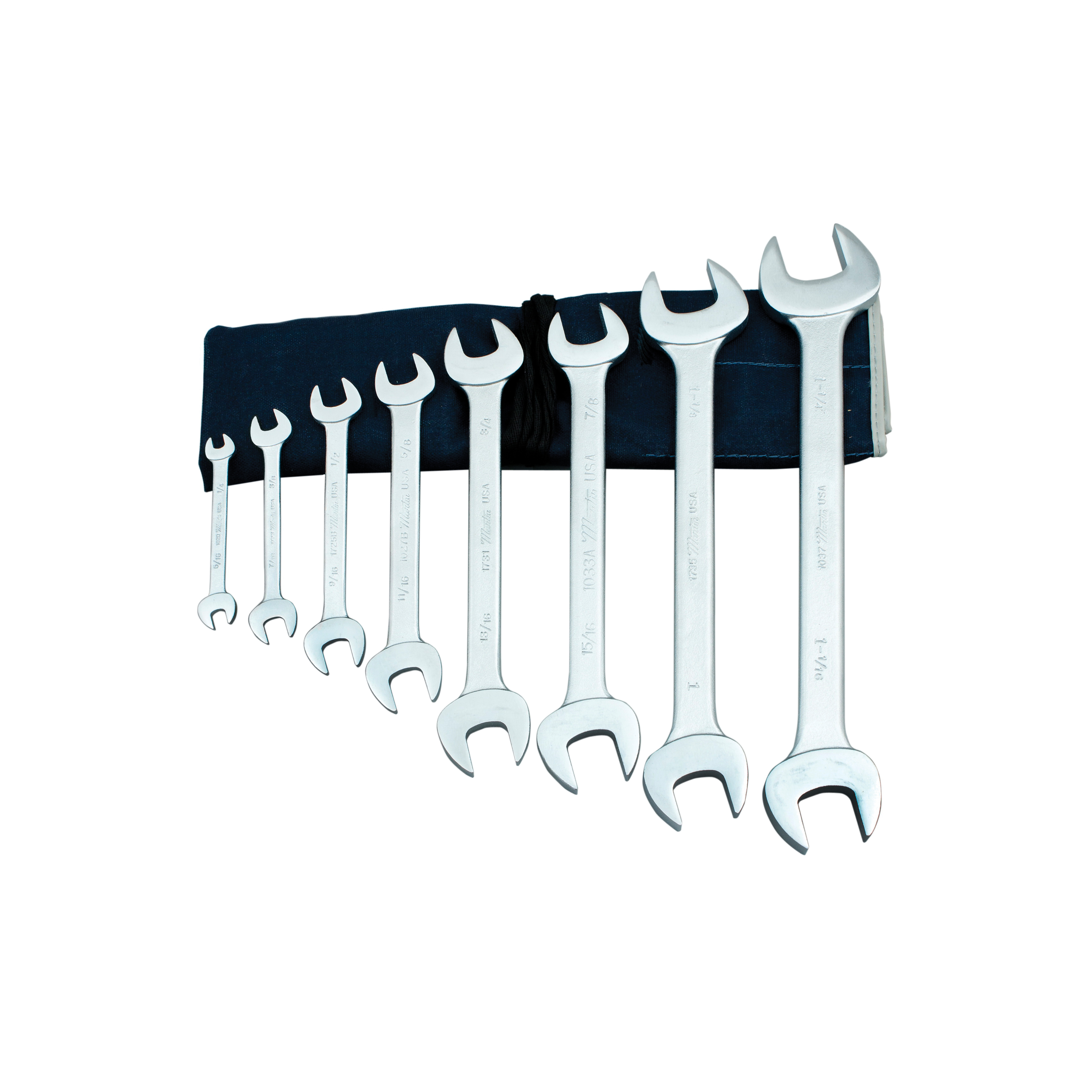 Martin OE8K SAE Wrench Set, 8 Pieces, Polished Chrome