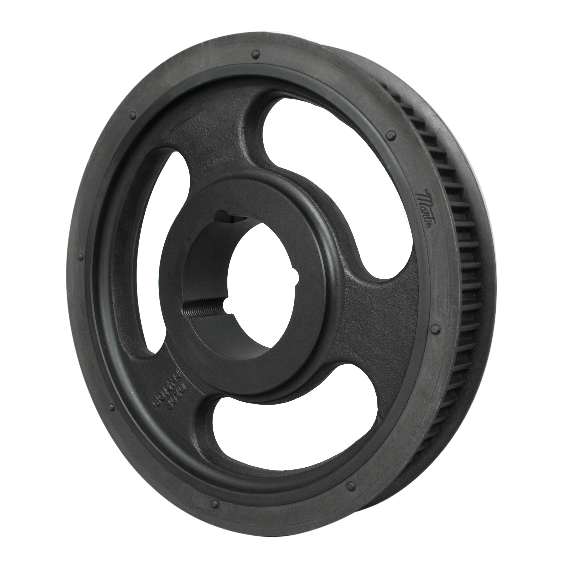 Martin HTS® P8014M40-3020 Arms Type WF-3 High Torque Sprocket, 0.938 to 3 in Taper Bushed Bore, 13.9295 in OD, 80 Grooves, 14.036 in Dia Pitch, 2-1/8 in W Face