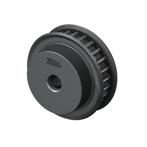 Martin MPC® PB14MX28S125 Solid Type 6F-1 High Torque Belt Drive Sprocket, 1.5 to 2.938 in Bushed/Reborable/Minimum Plain Bore, 4.802 in OD, 28 Grooves, 4.912 in Dia Pitch, 5.61 in W Face