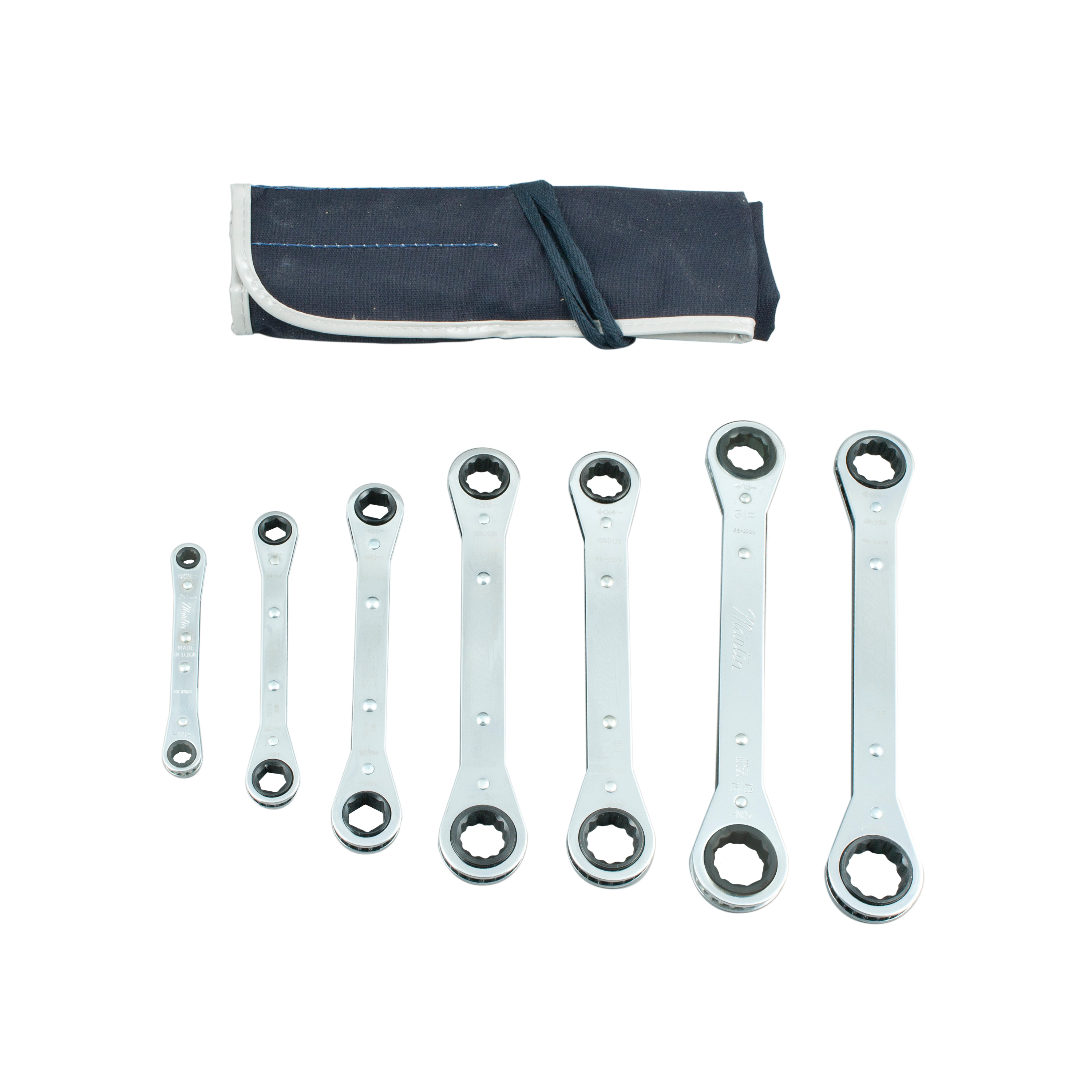 Martin RB7K SAE Wrench Set, 7 Pieces, Polished Chrome