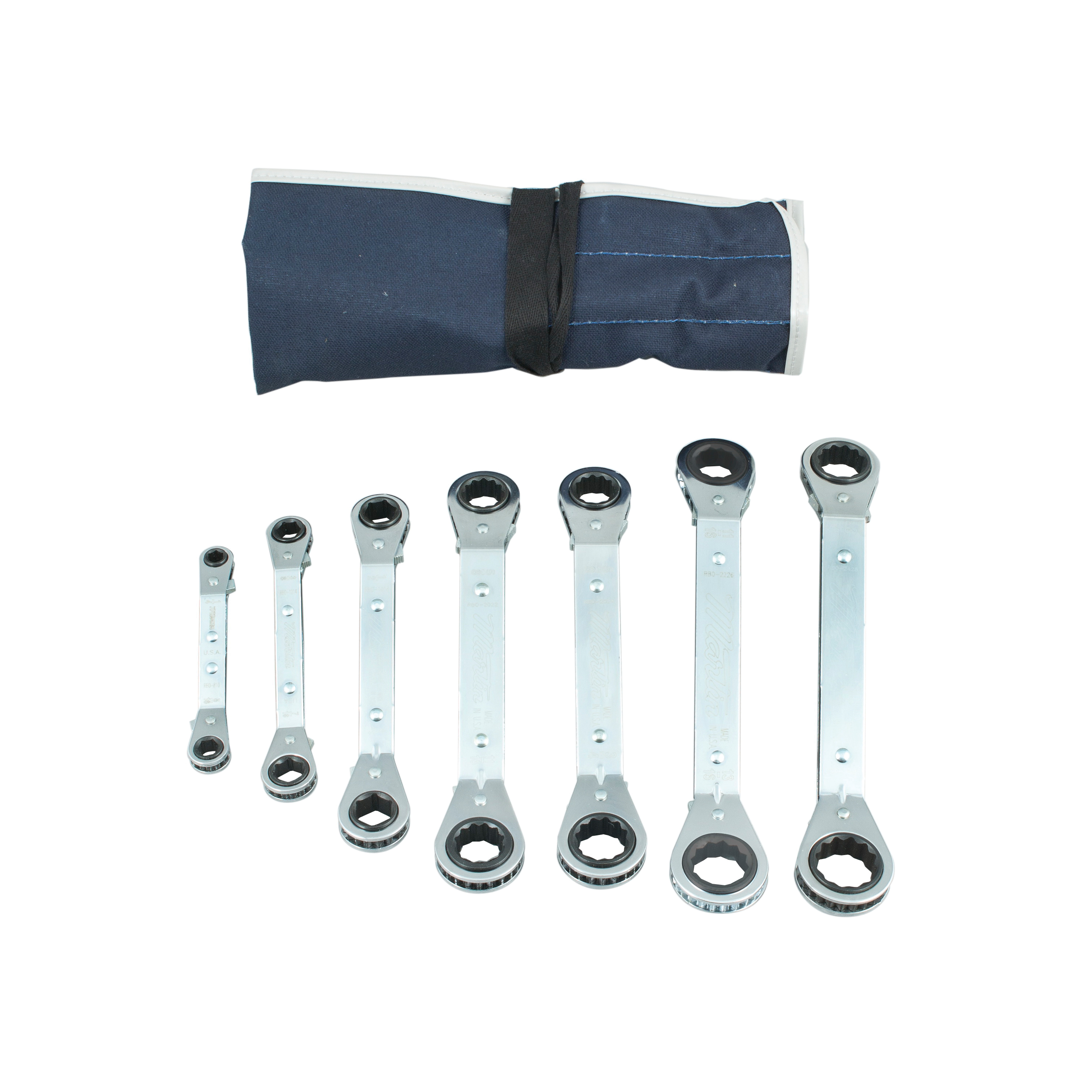 Martin RBO7K SAE Wrench Set, 7 Pieces, Polished Chrome