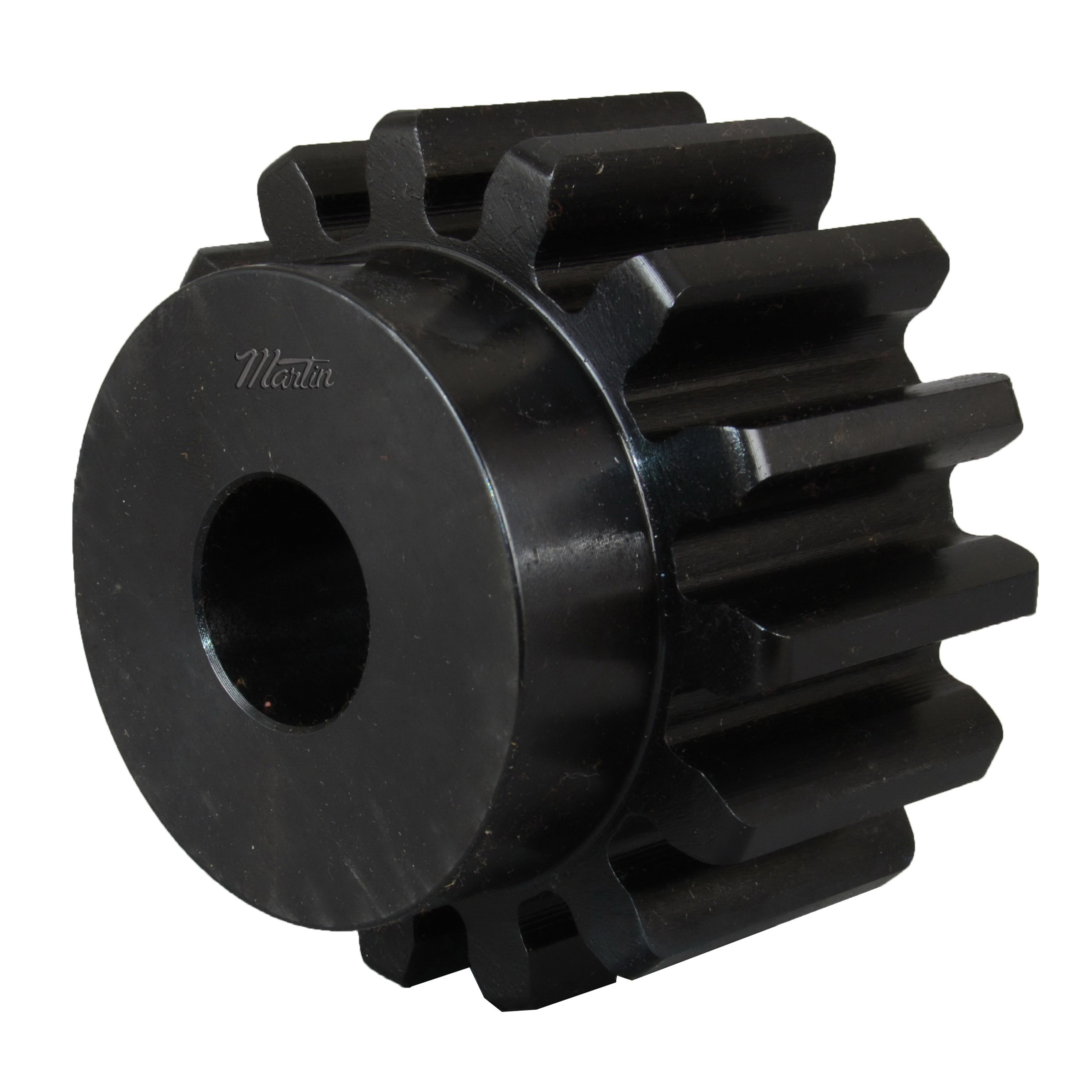 Martin S411 Reboreable Stock Spur Gear, 4 Diametral Pitch, 14.5 deg Pressure Angle, 2 in W Face, 11 Teeth, 2-3/4 in Dia Pitch, 1-1/8 to 1-5/16 in Dia Bore, Steel