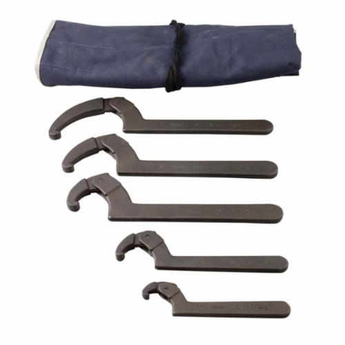 Martin SHW5K Adjustable Hook Spanner Wrench Set, 5 Pieces, Industrial Black