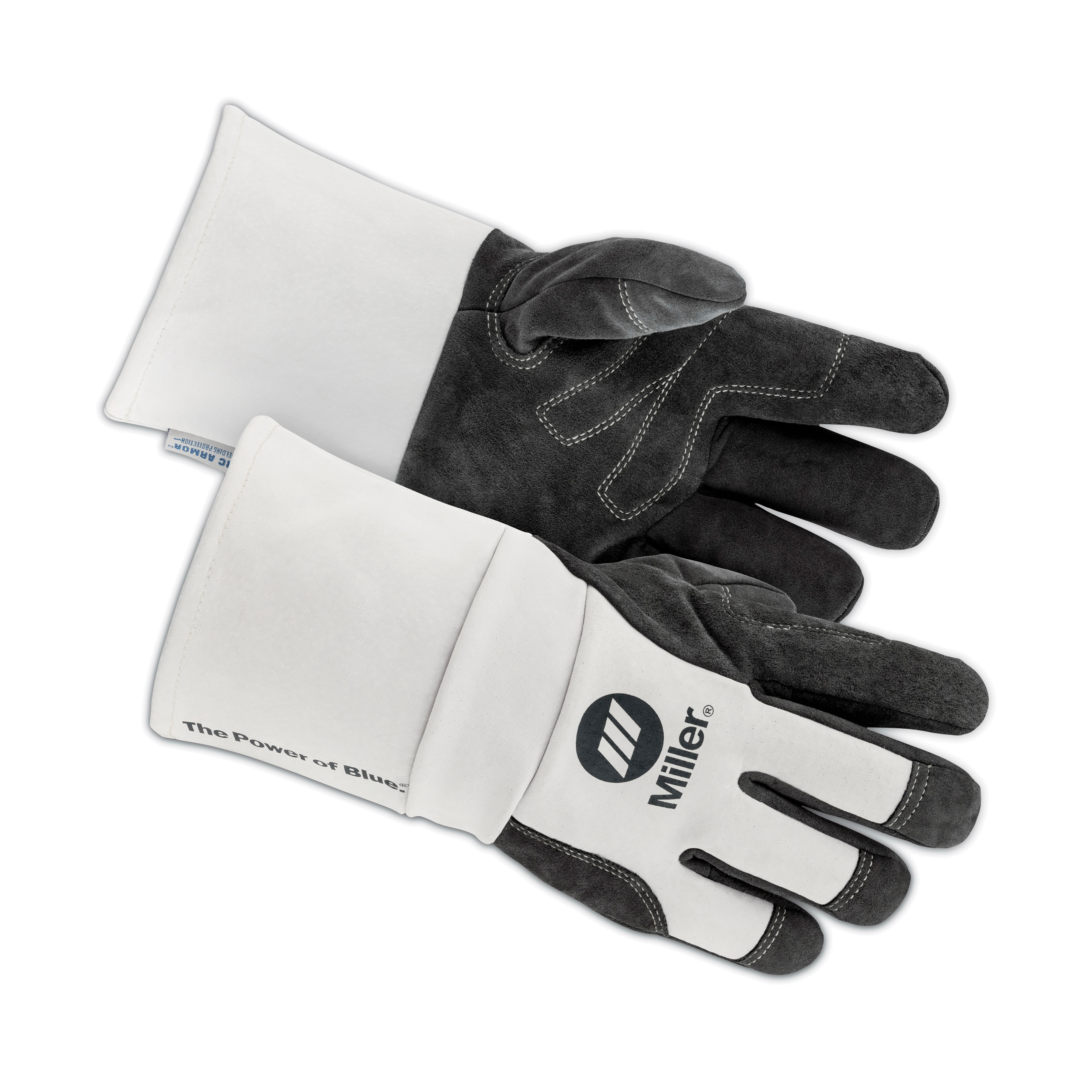 Miller® 271890 Classic Series Standard MIG Gloves, L, Pig Split Leather, Fleece/Foam Lining, 9 to 10 in L
