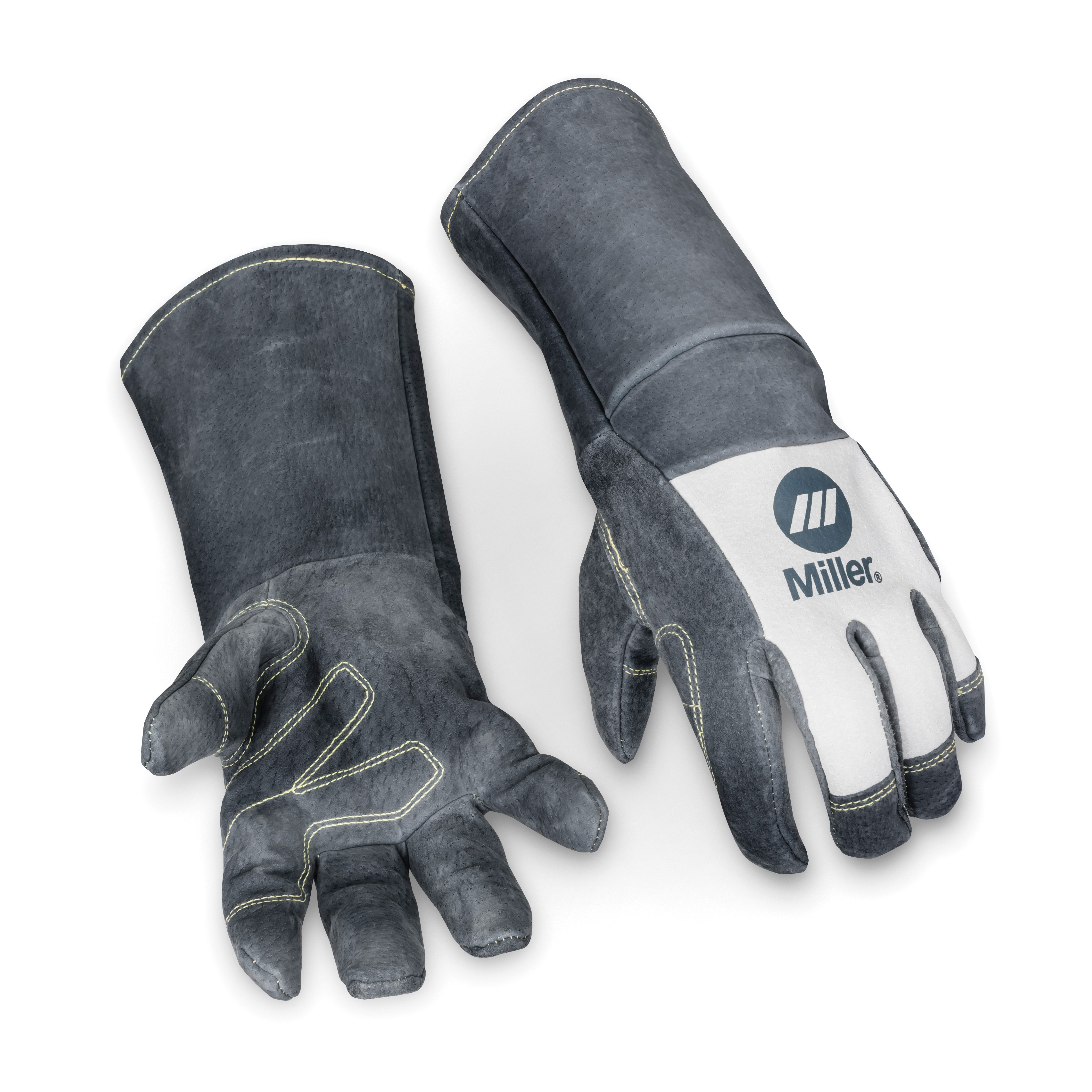 Miller® 279875 Classic Series Standard MIG Gloves, L, Pig Split Leather, Fleece/Foam Lining, 9 to 10 in L