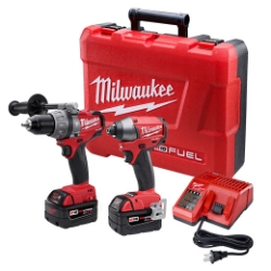 Milwaukee® 2797-22 M18 FUEL™ 2-Tool Cordless Combination Kit, Tools: Hammer Drill/Driver, Impact Driver and Reciprocating Saw, 18 VDC, 4 Ah Lithium-Ion, Keyless Blade