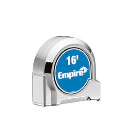 Milwaukee® Empire® UE BLUE® 300-16 Measuring Tape, 16 ft L, Steel Blade, 1/8 in Graduation