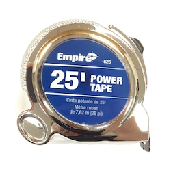 Milwaukee® Empire® 626 Ergonomic Power Tape, 26 ft L x 1 in W Blade, Steel Blade, 1/16 in Graduation