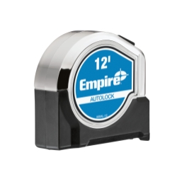Milwaukee® Empire® UE BLUE® 500AL-12 Autolock Measuring Tape, 12 ft L x 1-1/4 in W Blade, Steel Blade, 1/16 in Graduation