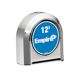 Milwaukee® Empire® UE BLUE® 300-12 Measuring Tape, 12 ft L, Steel Blade, 1/8 in Graduation