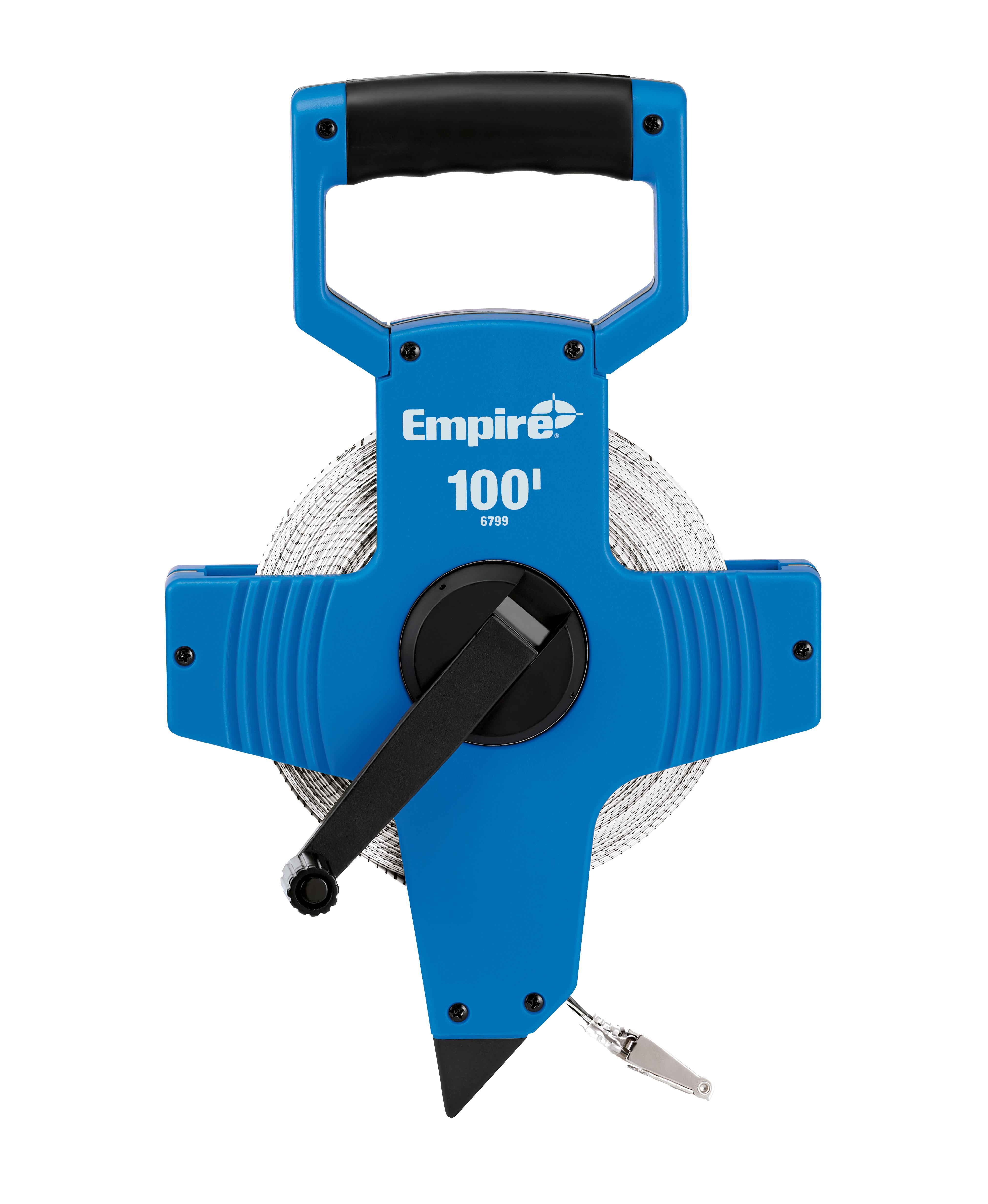 Milwaukee® Empire® 6799 Heavy Duty Measuring Tape, 100 ft L x 1/2 in W Blade, Fiberglass Blade, 1/8 in Graduation