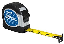 Milwaukee® Empire® 7535 Powergrip Measuring Tape With Belt Clip, 33 ft L x 1 in W Blade, Steel Blade, 1/16 in Graduation