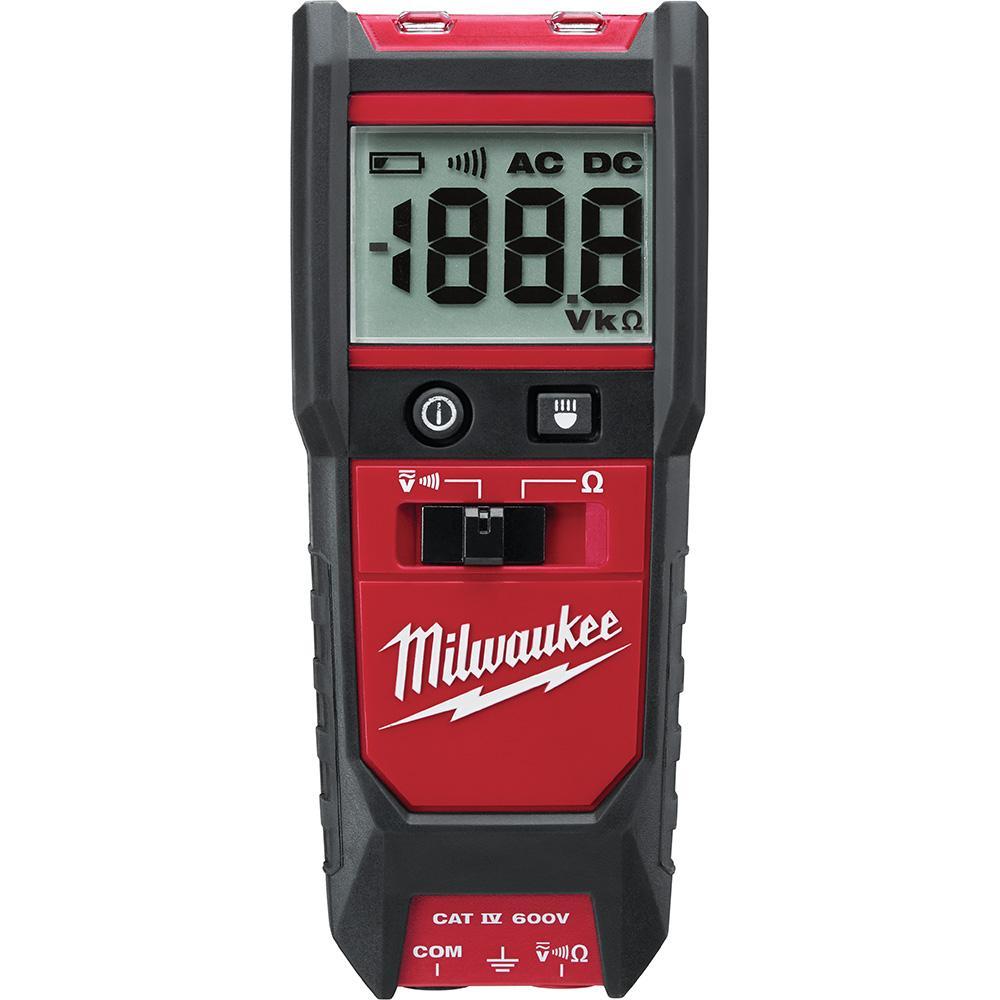Milwaukee® 2213-20 Auto Voltage/Continuity Tester, 600 V, +/-3% + 5 Digits Accuracy, 2 to 20000 Ohm, LCD Display