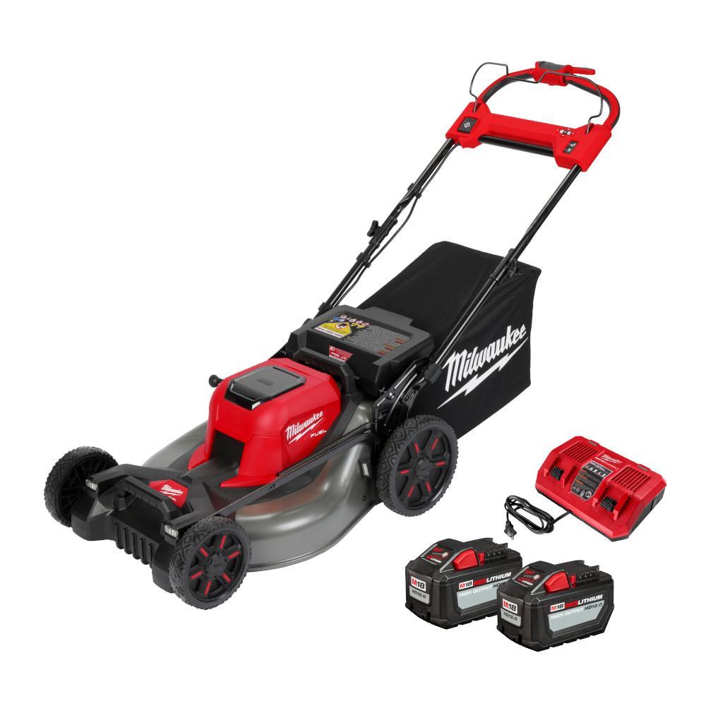 Milwaukee® M18™ FUEL™ 2823-22HD Dual Battery Mower Kit, 21 in W, Rear Wheel Self-Propelled Drive
