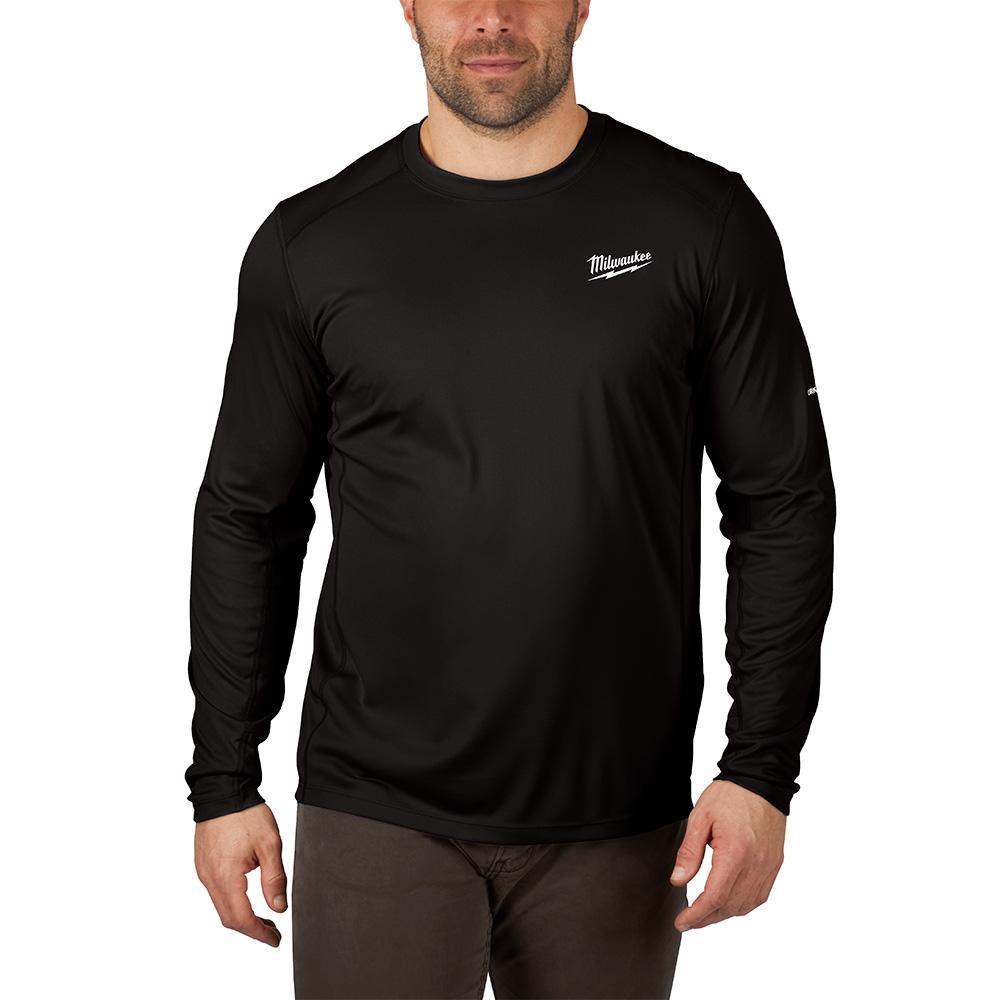 Milwaukee® WORKSKIN™ 415B-2X Lightweight Performance Long Sleeve Shirt, Unisex, 2XL, Black, Polyester