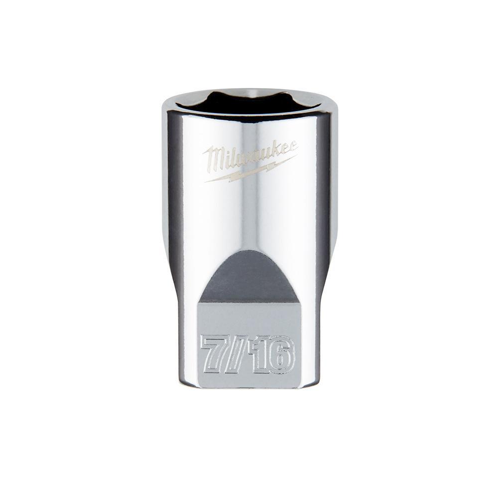 Milwaukee® 45-34-9008 Socket, 1/4 in, 7/16 in Standard Socket, 6 Points