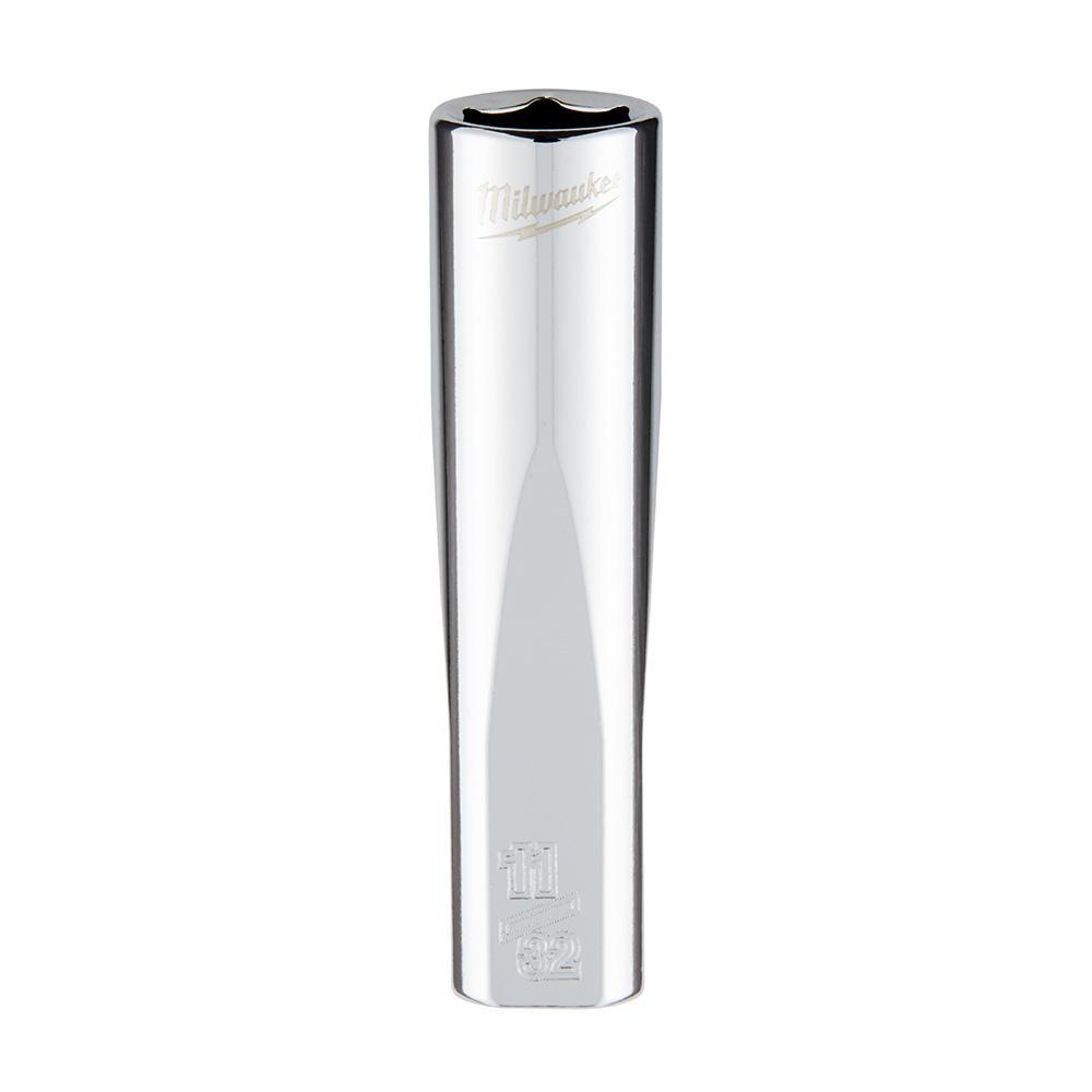 Milwaukee® 45-34-9017 Socket, 1/4 in, 11/32 in Deep Socket, 6 Points