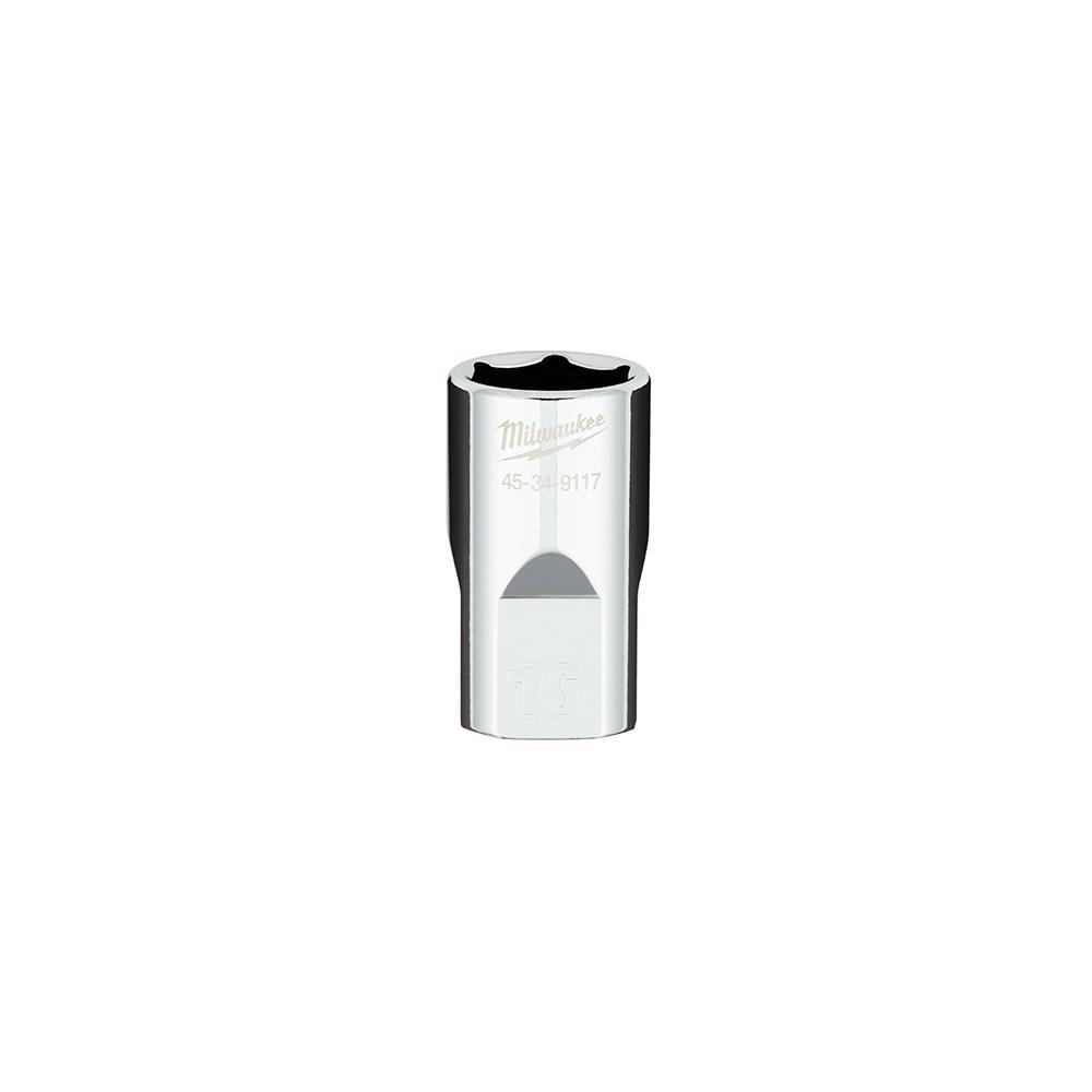 Milwaukee® 45-34-9117 Standard Socket With FOUR FLAT™ Sides, 1/2 in, 16 mm, 6 Points