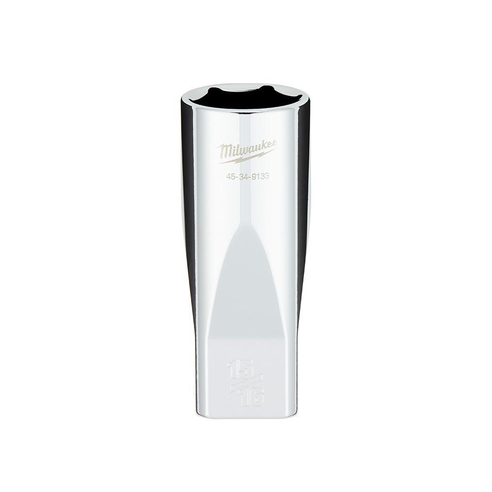 Milwaukee® 45-34-9133 Standard Socket With FOUR FLAT™ Sides, 1/2 in, 15/16 in Deep Socket, 6 Points