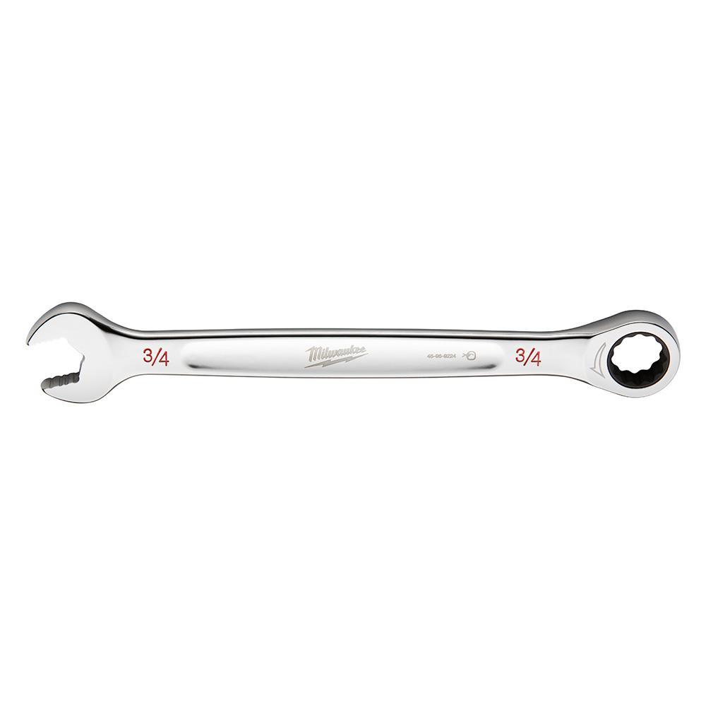 Milwaukee® 45-96-9224 Ratcheting Standard Length Combination Wrench, 3/4 in Wrench, 12 Points, 10.14 in OAL, Steel