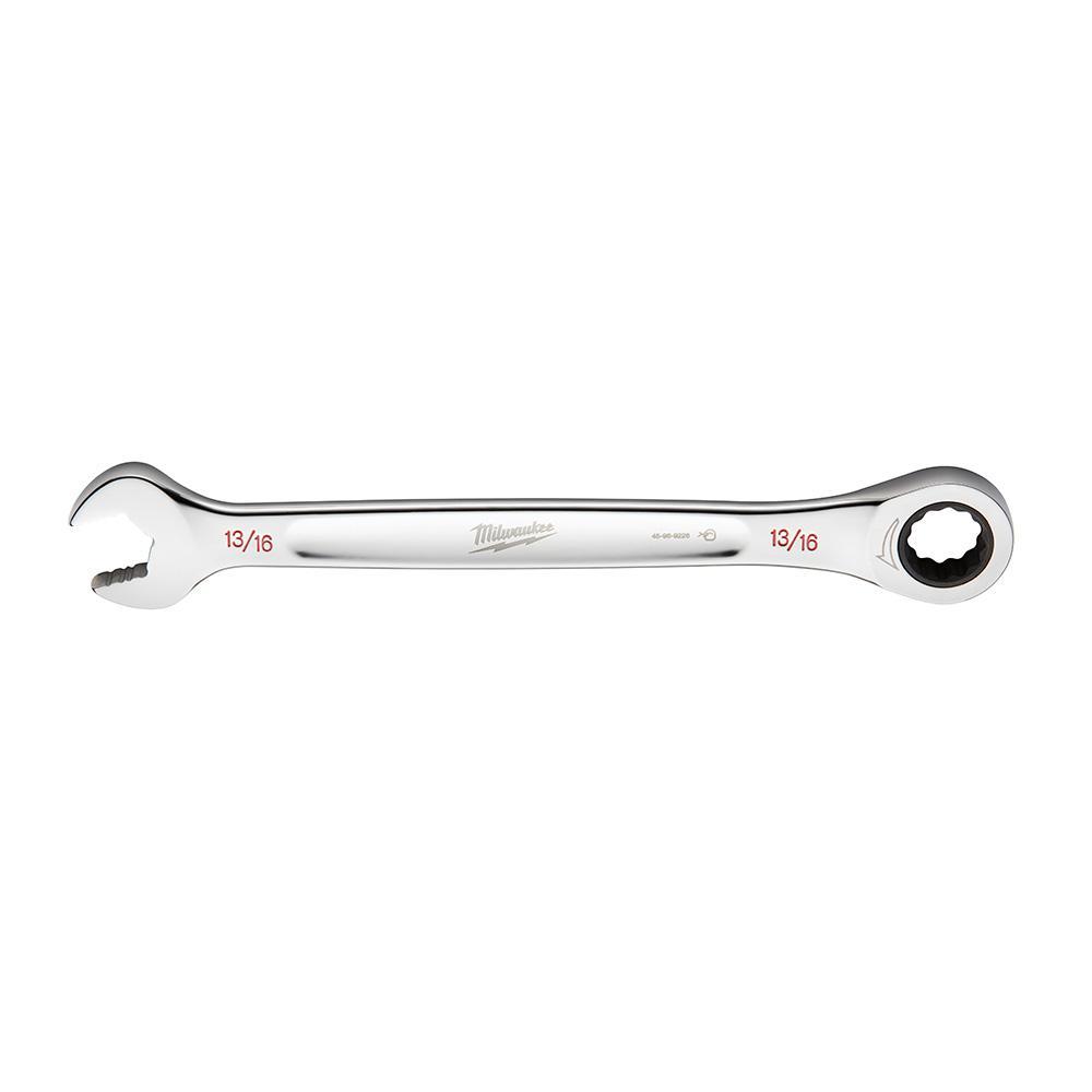 Milwaukee® 45-96-9226 Ratcheting Standard Length Combination Wrench, 13/16 in Wrench, 12 Points, 11.1 in OAL, Steel