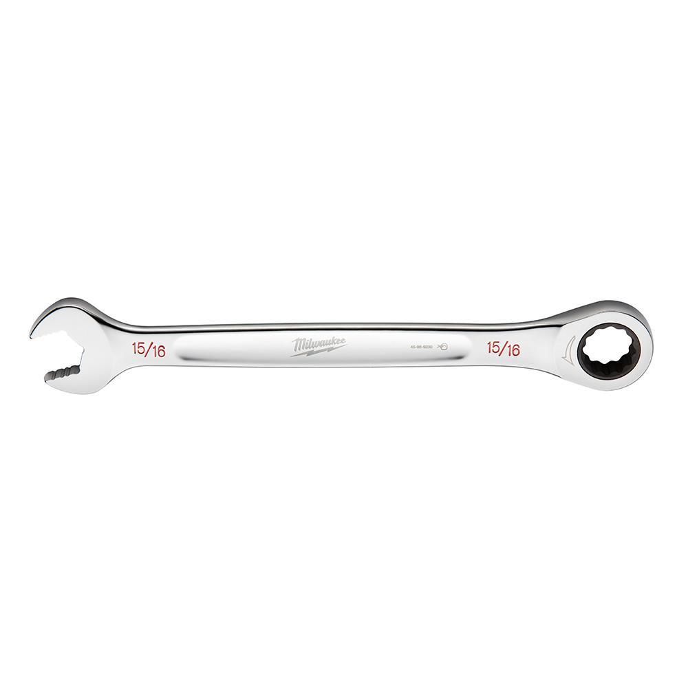 Milwaukee® 45-96-9230 Ratcheting Standard Length Combination Wrench, 15/16 in Wrench, 12 Points, 12.6 in OAL, Steel