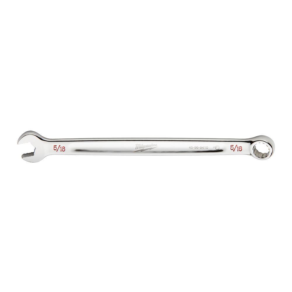 Milwaukee® 45-96-9410 Standard Length Combination Wrench, 5/16 in Wrench, 12 Points, 15 deg Offset, 5.51 in OAL, Steel
