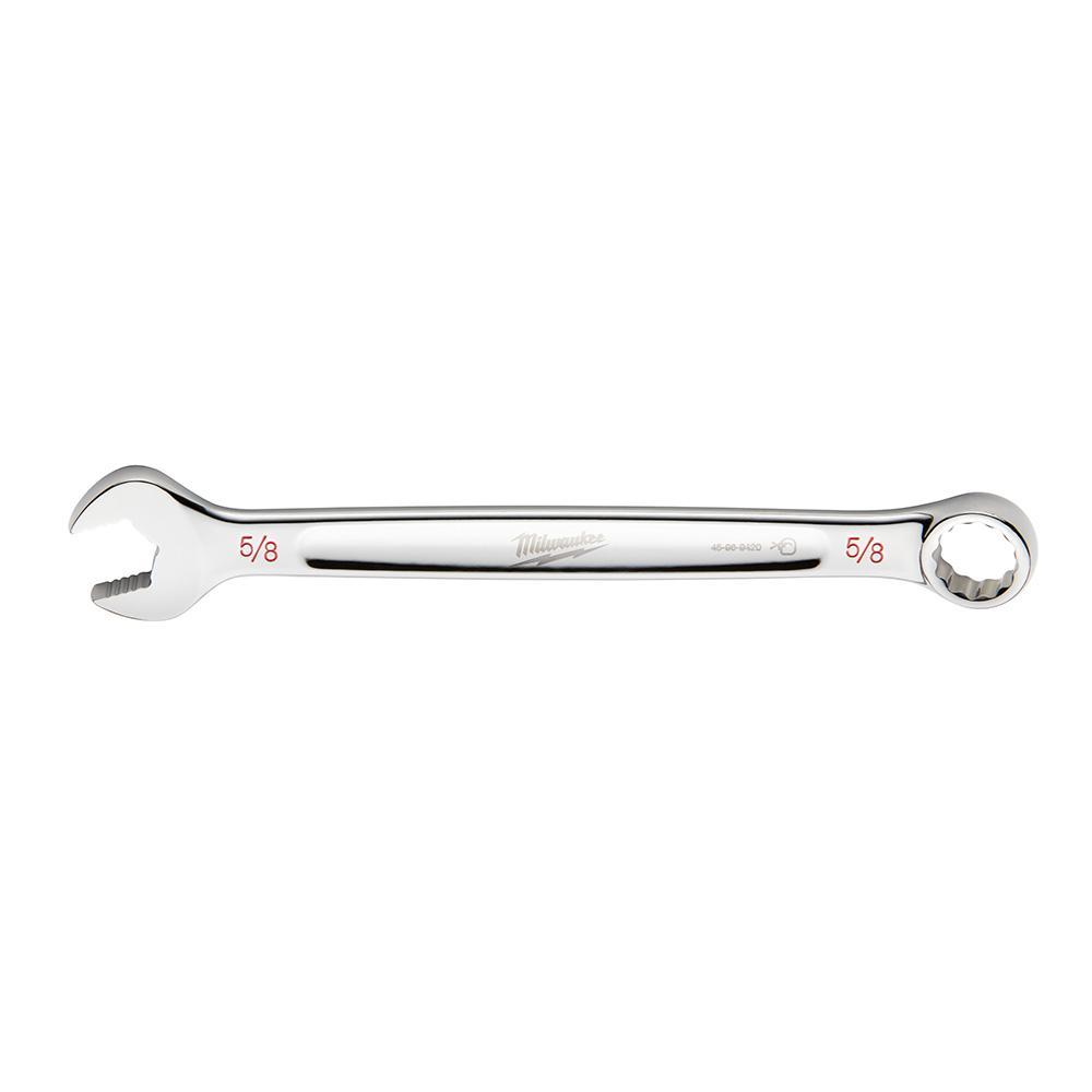 Milwaukee® 45-96-9420 Standard Length Combination Wrench, 5/8 in Wrench, 12 Points, 15 deg Offset, 8.27 in OAL, Steel
