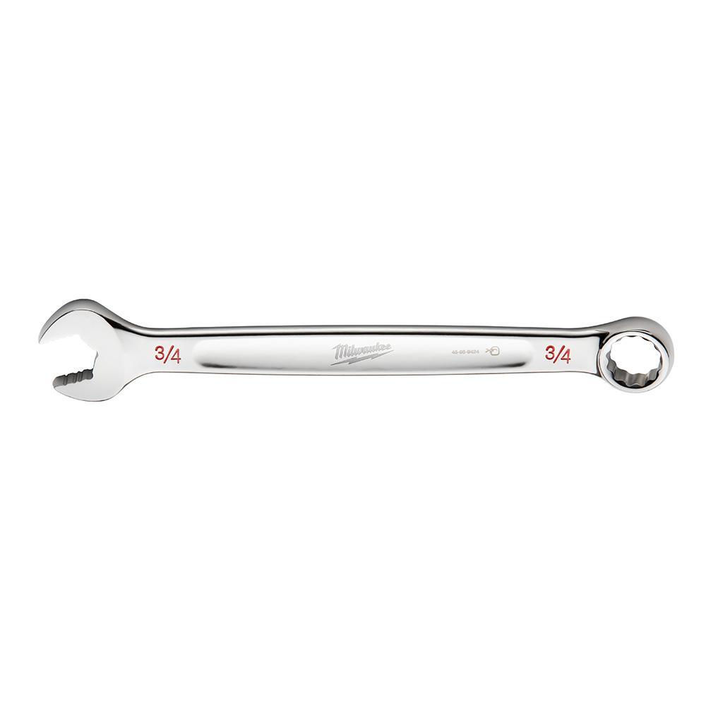 Milwaukee® 45-96-9424 Standard Length Combination Wrench, 3/4 in Wrench, 12 Points, 15 deg Offset, 9.84 in OAL, Steel