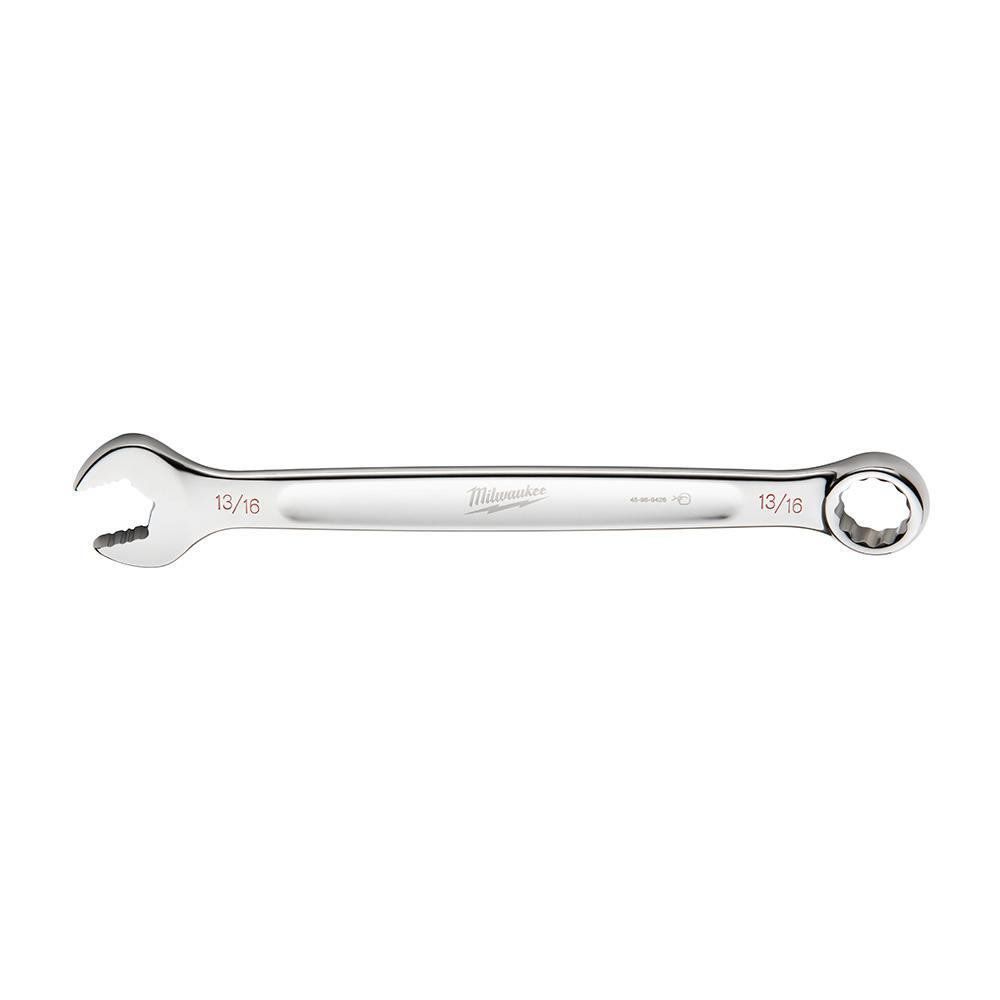 Milwaukee® 45-96-9426 Standard Length Combination Wrench, 13/16 in Wrench, 12 Points, 15 deg Offset, 10.71 in OAL, Steel
