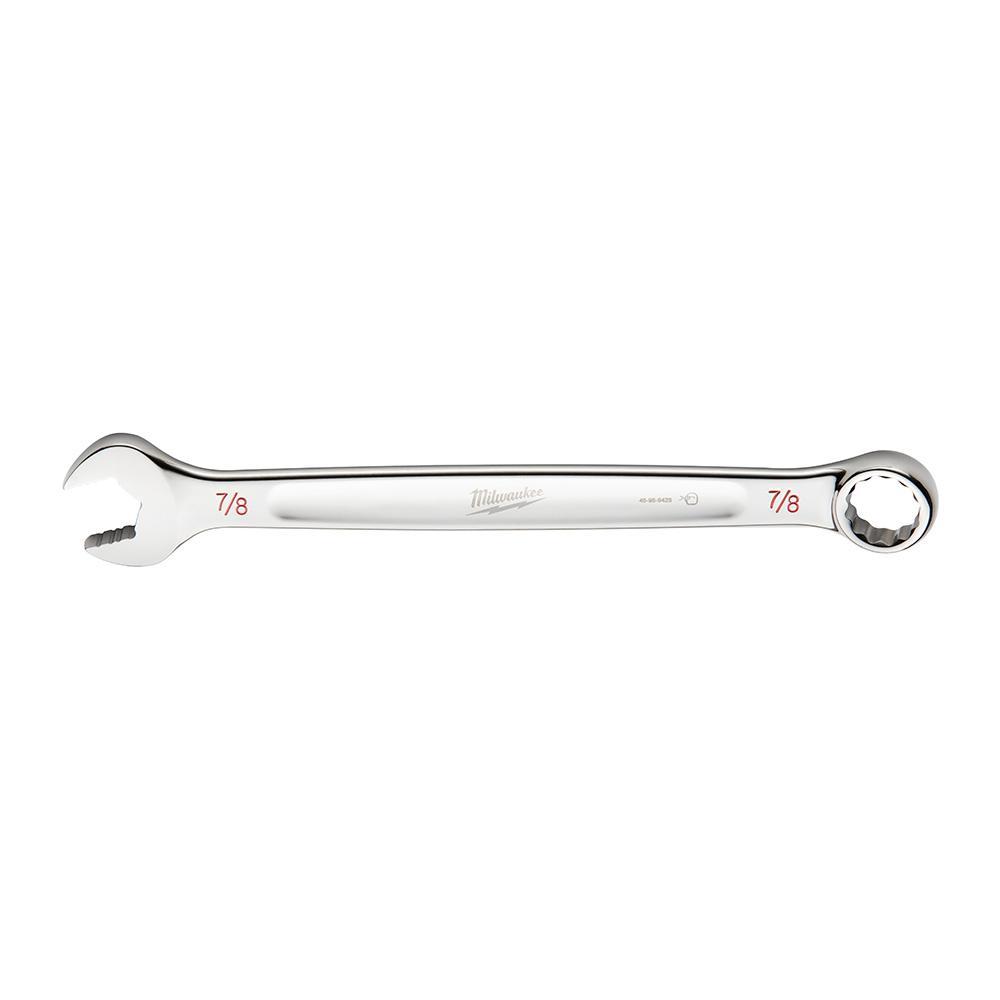 Milwaukee® 45-96-9428 Standard Length Combination Wrench, 7/8 in Wrench, 12 Points, 15 deg Offset, 11.61 in OAL, Steel