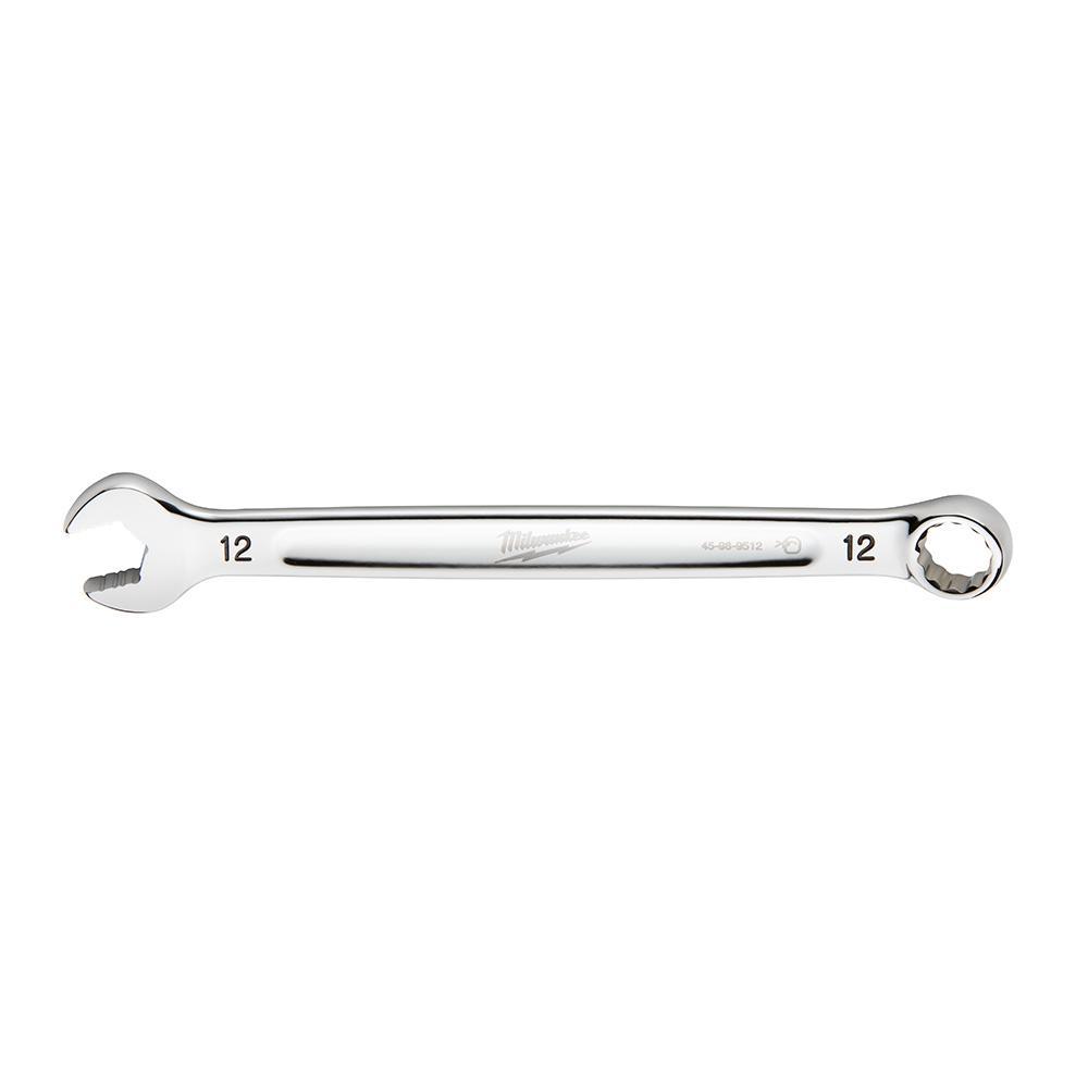 Milwaukee® 45-96-9512 Standard Length Combination Wrench, 12 mm Wrench, 12 Points, 15 deg Offset, 171.958 mm OAL, Steel