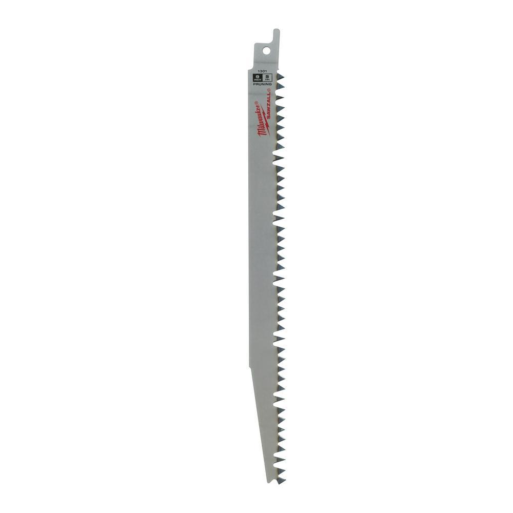 Milwaukee® SAWZALL® 48-00-1304 Reciprocating Saw Blade, 9 in L x 3/4 in W, 5 TPI, Steel Body, Universal/Toothed Edge Tang