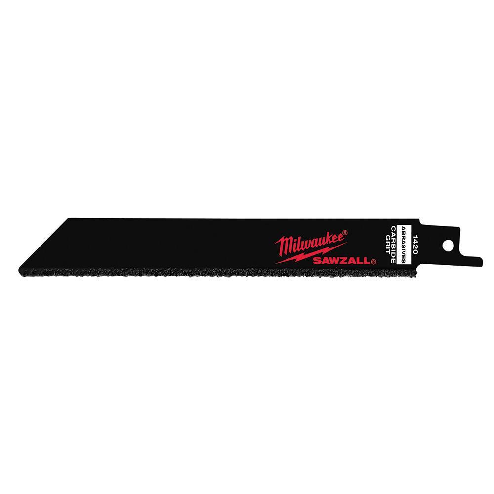 Milwaukee® SAWZALL® 48-00-1421 Reciprocating Saw Blade, 6 in L x 3/4 in W, Tungsten Carbide Body, Universal/Toothed Edge Tang