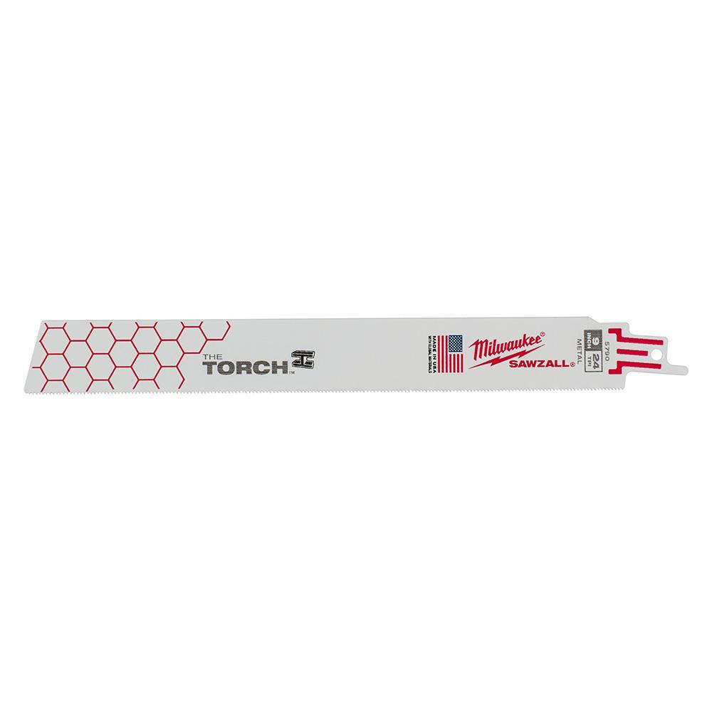 Milwaukee® SAWZALL® 48-00-5790 Double Duty Straight Back Reciprocating Saw Blade, 9 in L x 1 in W, 24 TPI, Bi-Metal Body, Universal/Toothed Edge Tang