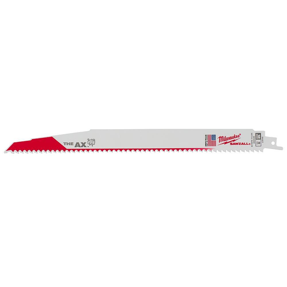 Milwaukee® 48-01-2007 The Ax™ SAWZALL® Demo Profile Reciprocating Saw Blade, 12 in L x 1 in W, 5 TPI, Universal Tang