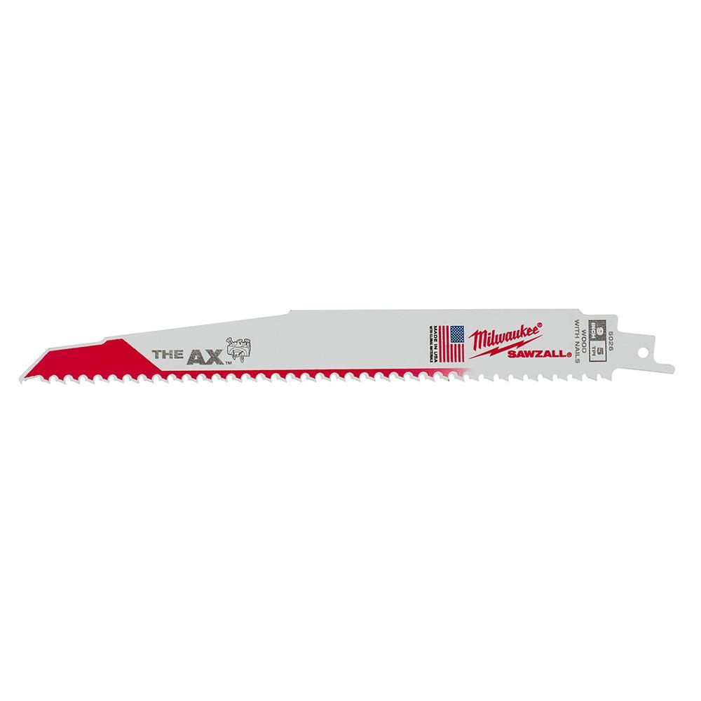 Milwaukee® 48-01-2006 The Ax™ SAWZALL® Demo Profile Reciprocating Saw Blade, 9 in L x 1 in W, 5 TPI, Universal Tang