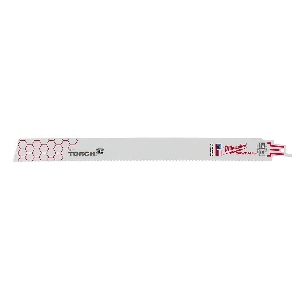 Milwaukee® 48-01-2789 The TORCH™ SAWZALL® Demo Profile Reciprocating Saw Blade, 12 in L x 1 in W, 18 TPI, Universal Tang