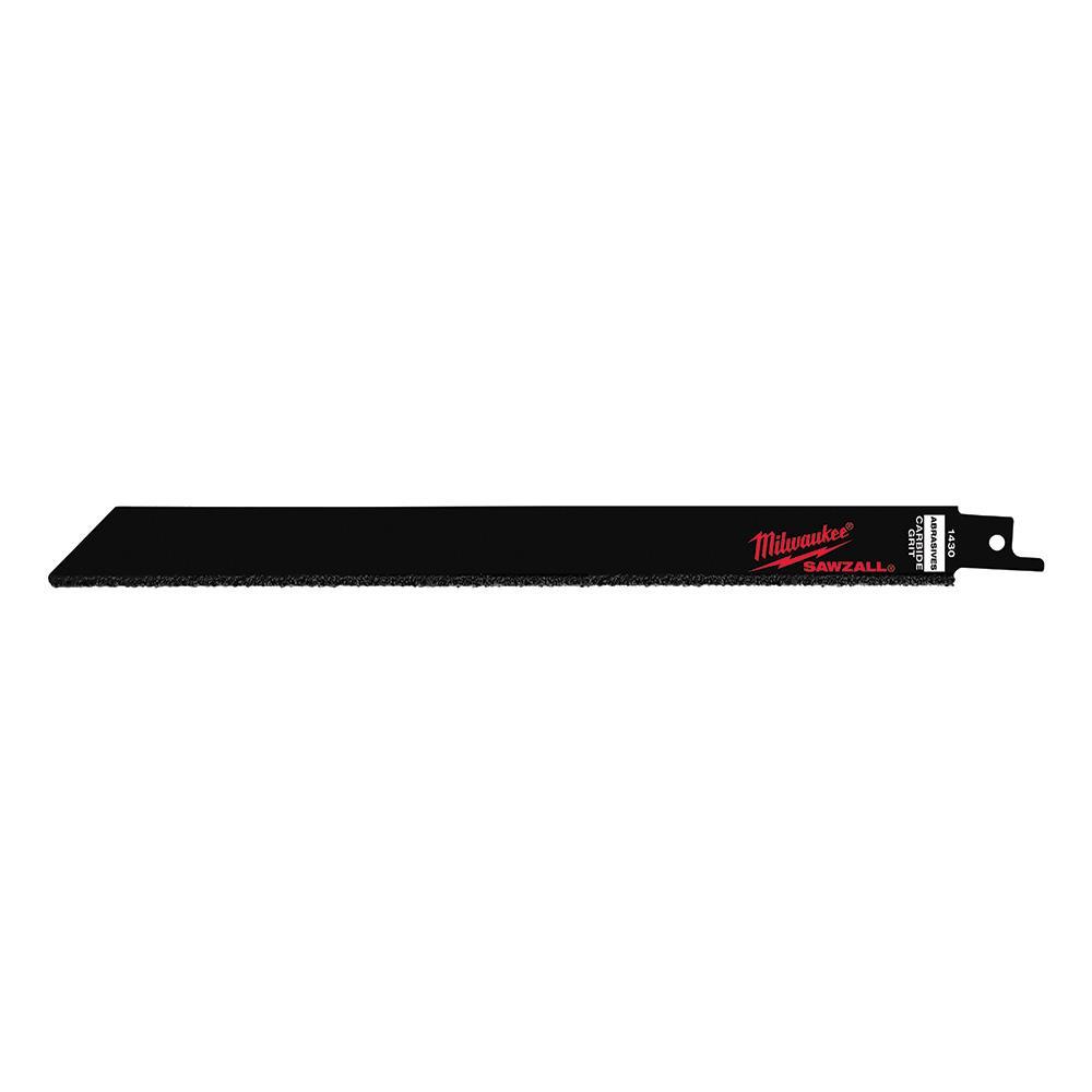 Milwaukee® SAWZALL® 48-01-6430 Straight Back Thin Kerf Reciprocating Saw Blade, 9 in L x 3/4 in W, Tungsten Carbide Body, Universal/Toothed Edge Tang