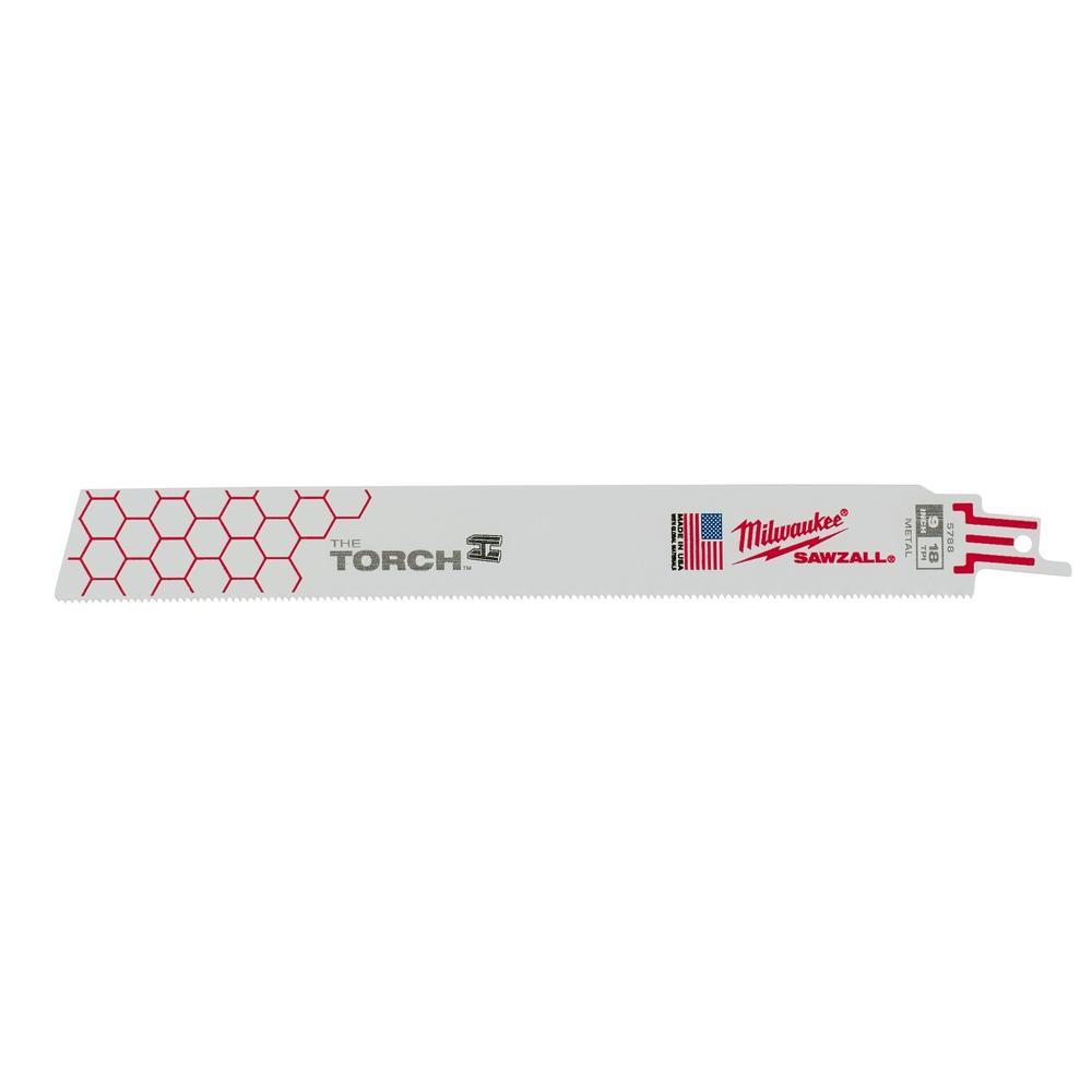 Milwaukee® 48-01-7788 The TORCH™ SAWZALL® Demo Profile Reciprocating Saw Blade, 9 in L x 1 in W, 18 TPI, Universal Tang