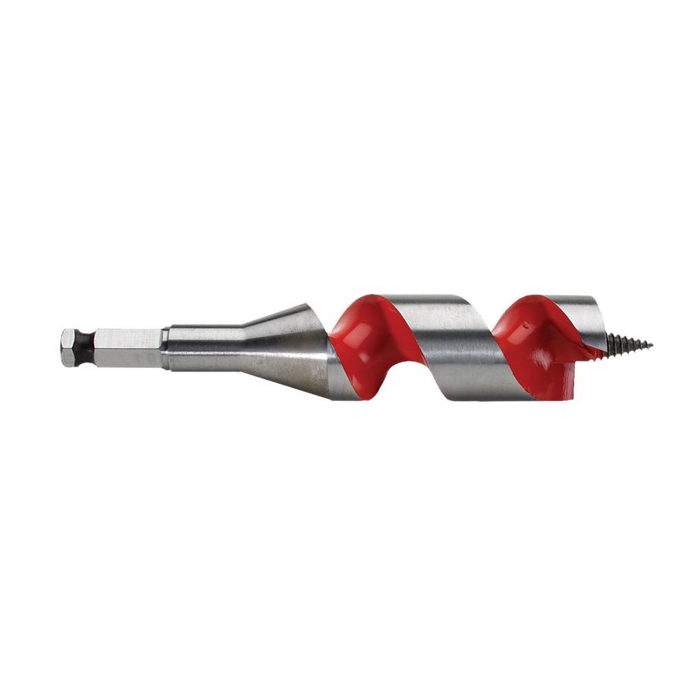 Milwaukee® 48-13-1373 Long Ship Auger Bit, 1-3/8 in Dia, 6 in OAL, 3 in L Wide Flute, 7/16 in Shank