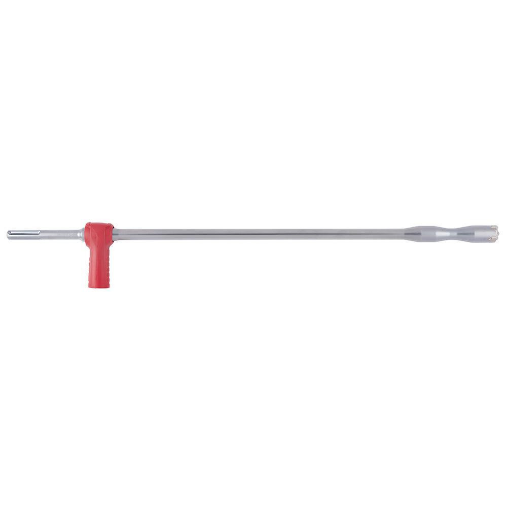 Milwaukee® 48-20-2168 4-Cutter Vacuum Drill Bit, 1-1/8 in Drill Bit, 18 mm SDS Max® Shank, 27 in D Cutting, 35 in OAL