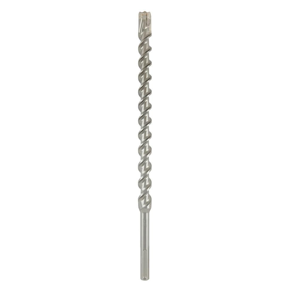 Milwaukee® 48-20-3974 4-Cutter Rotary Hammer Drill Bit, 1-1/4 in Drill Bit, 45/64 in SDS Max® Shank, 31 in D Cutting, Carbide Cutting Edge, 36 in OAL
