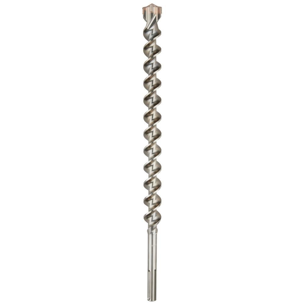 Milwaukee® 48-20-3980 4-Cutter Rotary Hammer Drill Bit, 1-3/8 in Drill Bit, 45/64 in SDS Max® Shank, 18 in D Cutting, Carbide Cutting Edge, 23 in OAL