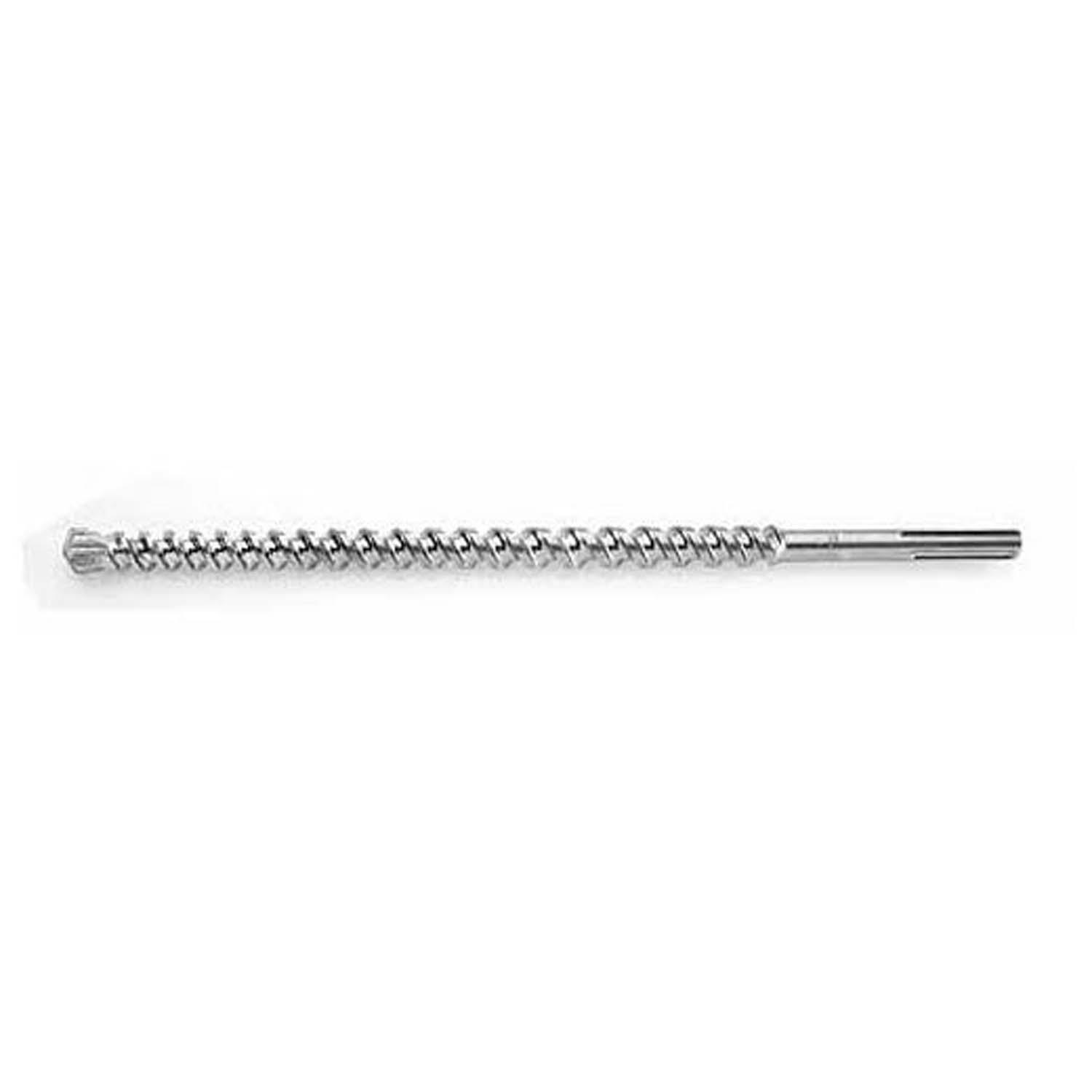 Milwaukee® MX4™ 48-20-3990 4-Cutter Rotary Hammer Drill Bit, 1-9/16 in Drill Bit, 45/64 in, 18 in D Cutting, Carbide Cutting Edge, 23 in OAL