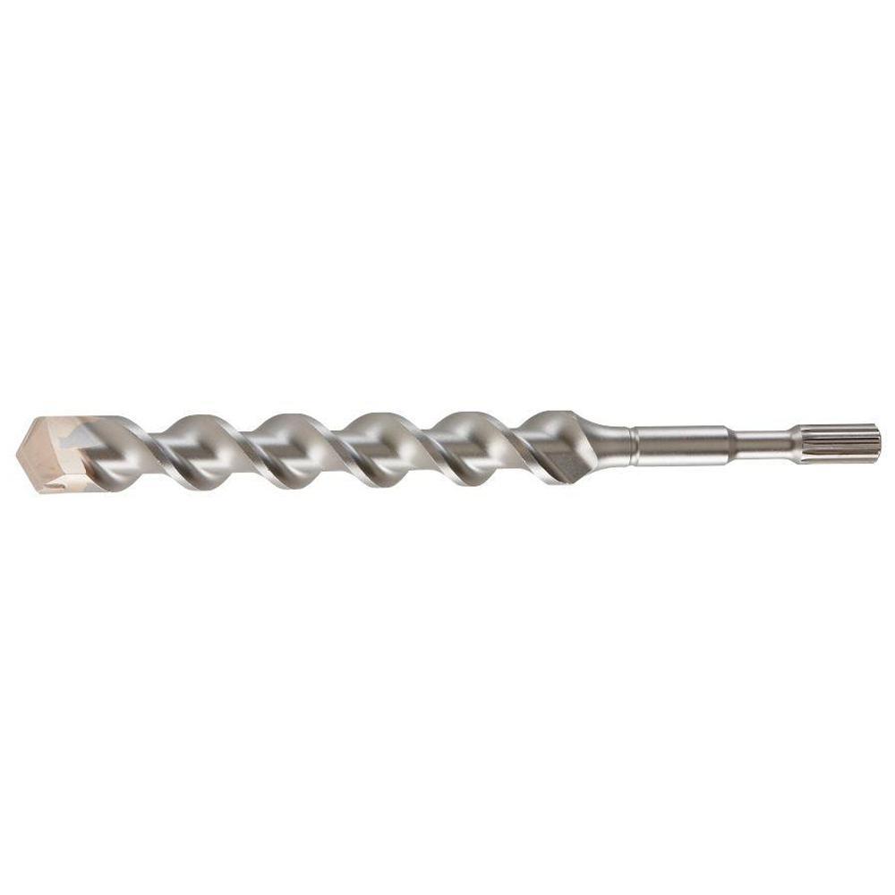 Milwaukee® 48-20-4138 2-Cutter Rotary Hammer Drill Bit, 1-3/8 in Drill Bit, 3/4 in Spline Shank, 16 in D Cutting, Carbide Cutting Edge, 22 in OAL
