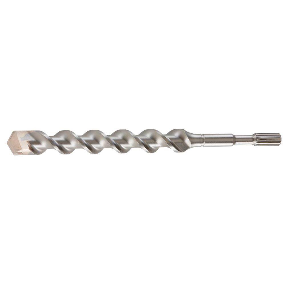 Milwaukee® 48-20-4151 2-Cutter Rotary Hammer Drill Bit, 1-1/2 in Drill Bit, 3/4 in Spline Shank, 16 in D Cutting, Carbide Cutting Edge, 22 in OAL