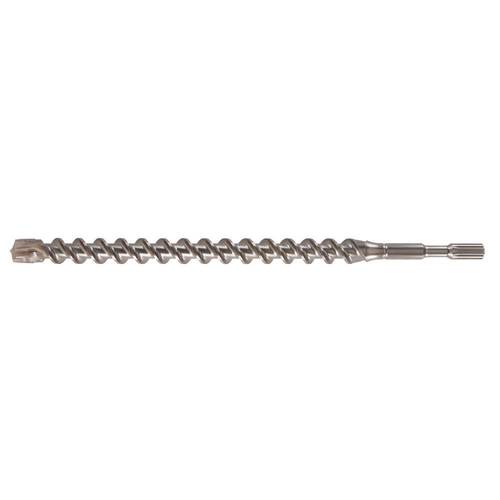 Milwaukee® 48-20-4370 4-Cutter Rotary Hammer Drill Bit, 1 in Drill Bit, 3/4 in Spline Shank, 11 in D Cutting, Carbide Cutting Edge, 16 in OAL